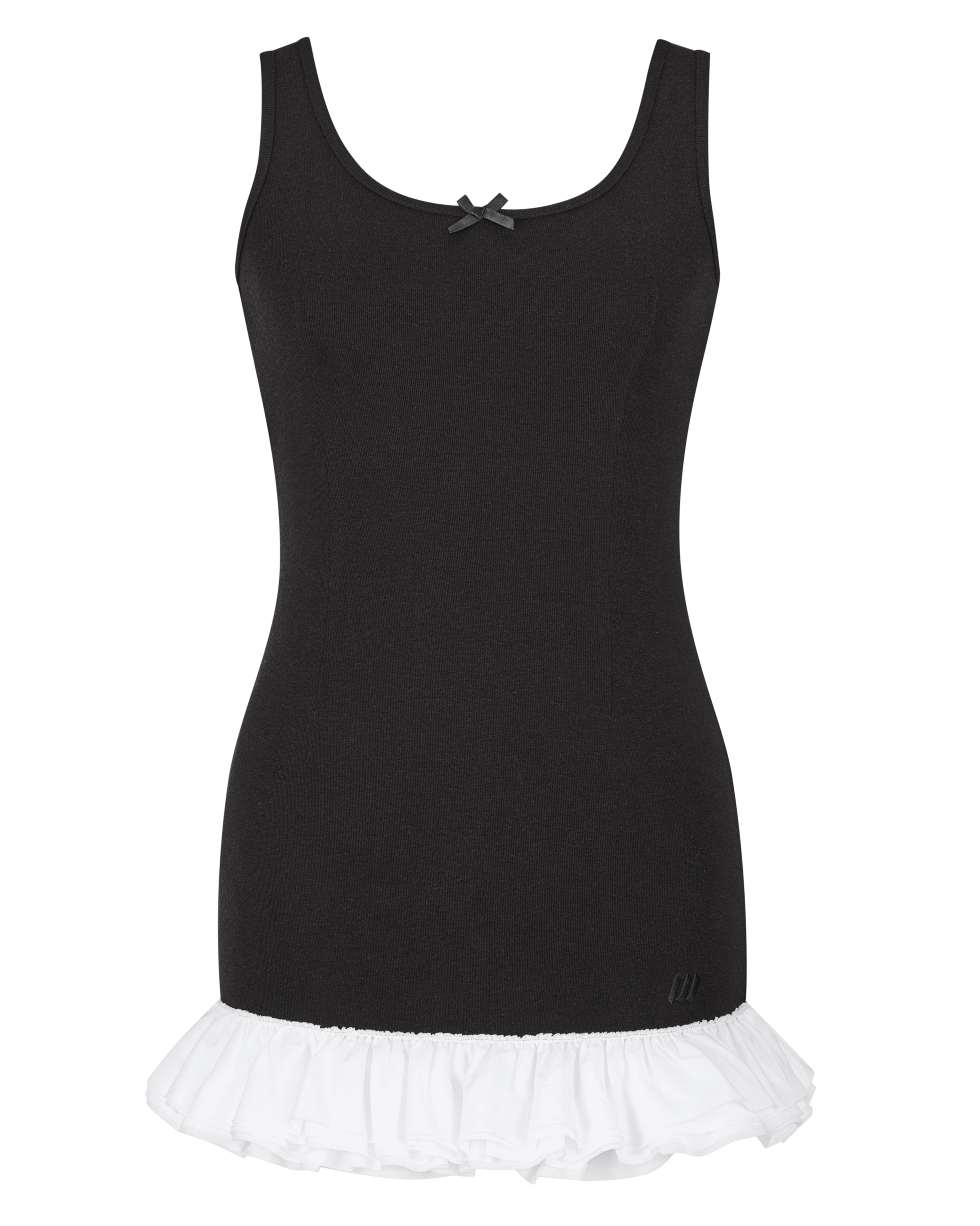 Frill slim mini dress Frill slim mini dress