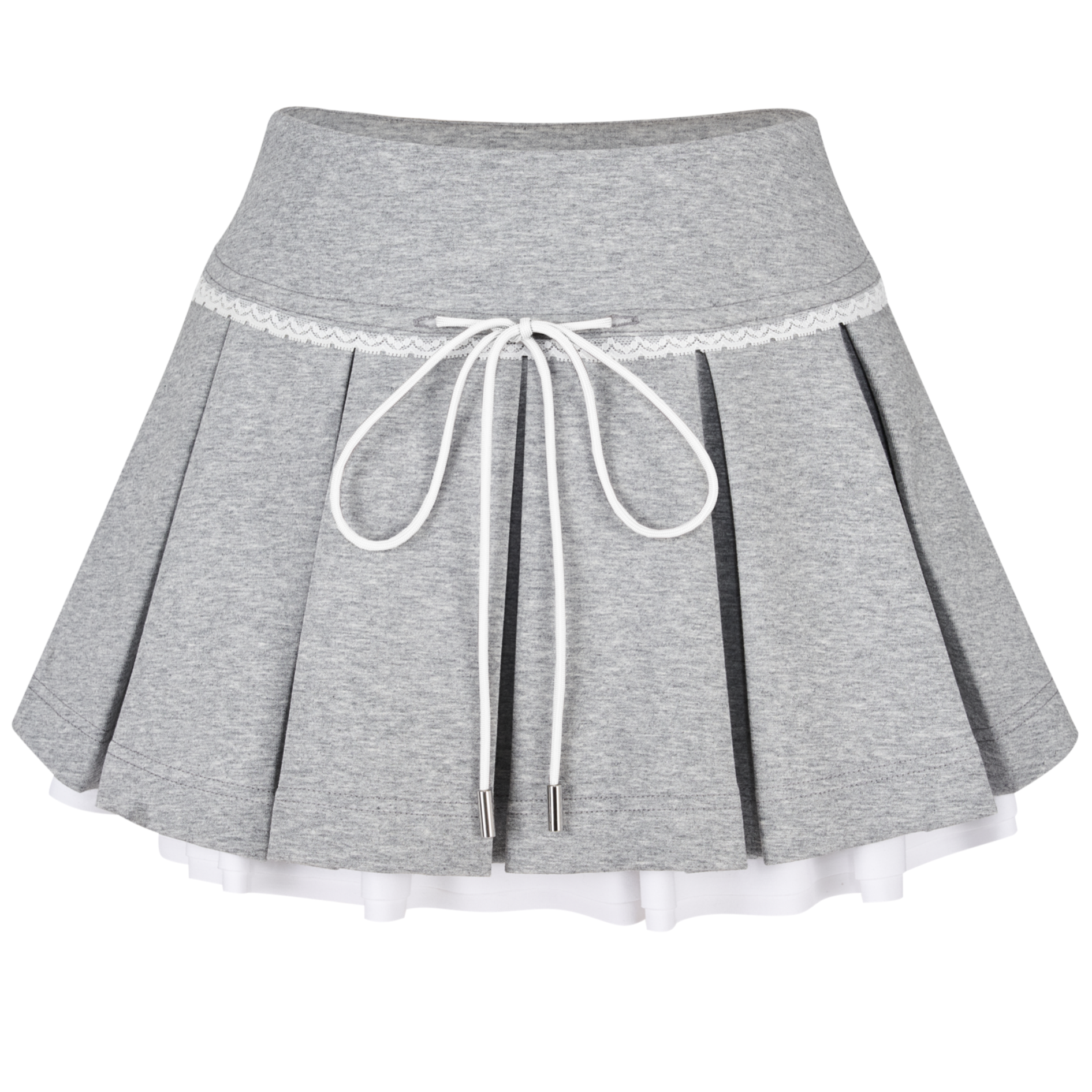 スカート ANDWANG Lace trim sweat skirt Lace trim sweat skirt