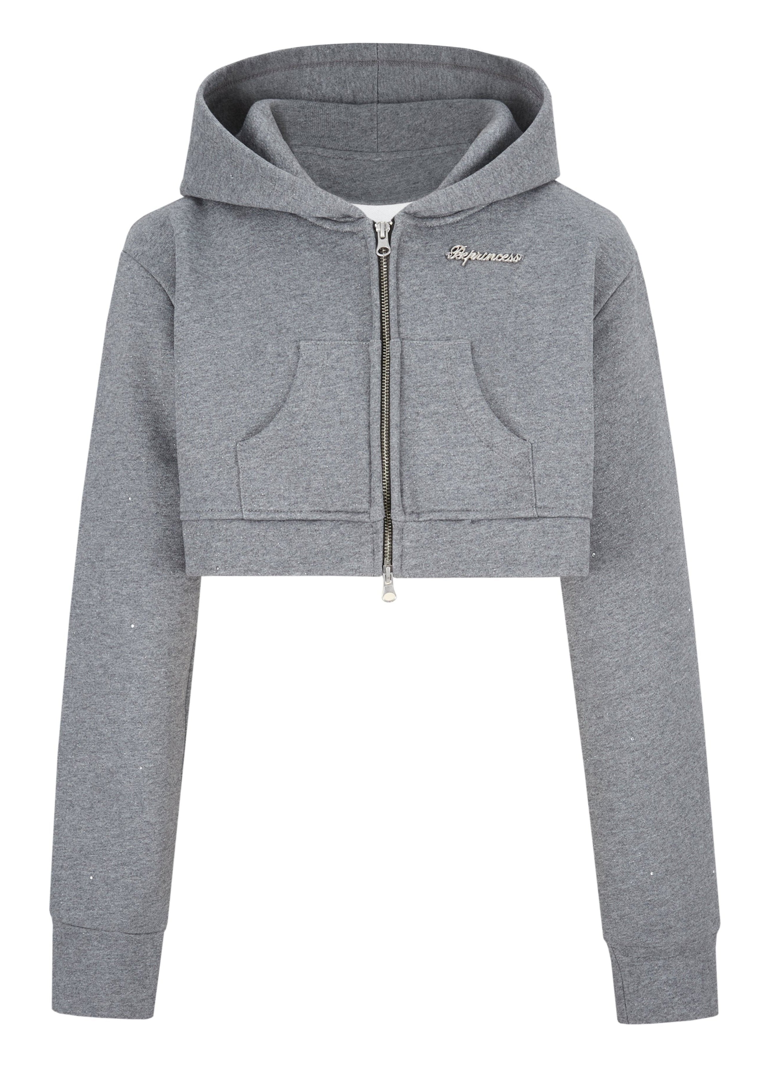 Kirakira Short Zip up (gray)