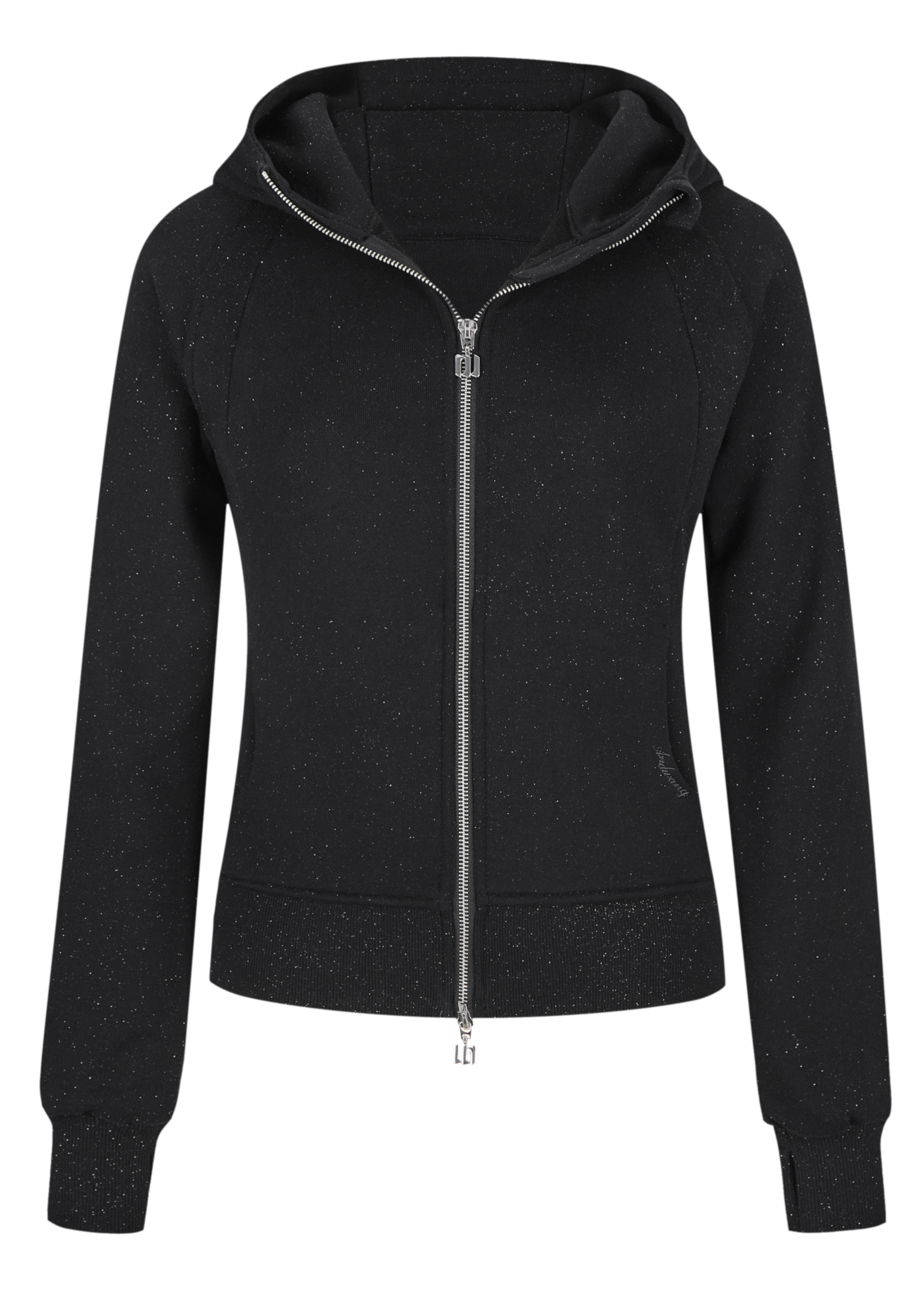 Kirakira slim zip up (black)