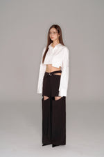 画像をギャラリービューアに読み込む, signature cutting slacks pants
