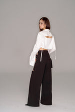 画像をギャラリービューアに読み込む, signature cutting slacks pants
