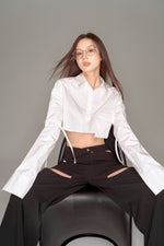 画像をギャラリービューアに読み込む, signature cutting slacks pants
