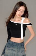 画像をギャラリービューアに読み込む, asymmetry shoulder tops
