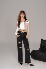 画像をギャラリービューアに読み込む, asymmetry shoulder tops
