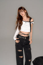 画像をギャラリービューアに読み込む, asymmetry shoulder tops
