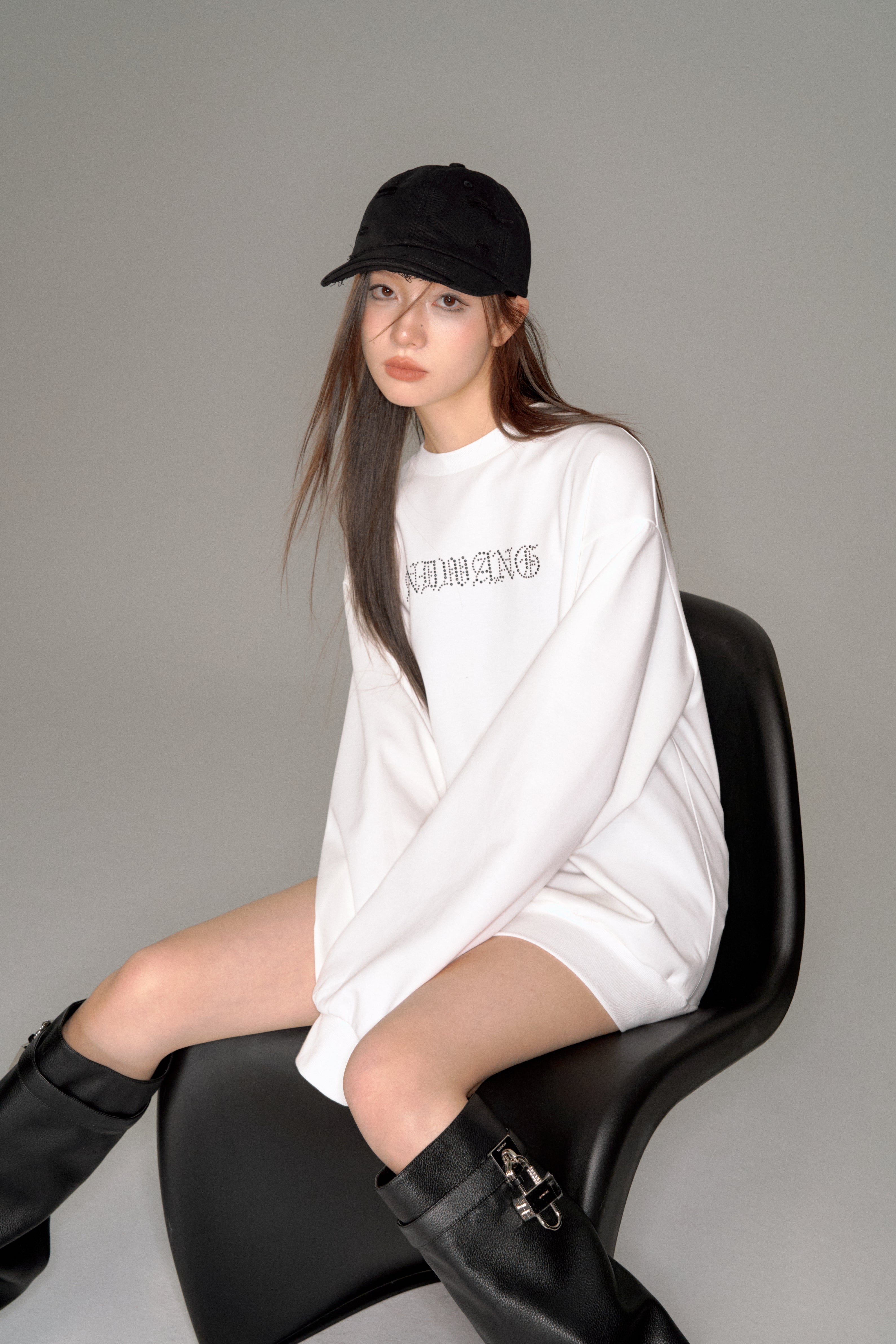 【えびすじゃっぷ】SIGNATURE LONG TEE FREE / WHITE