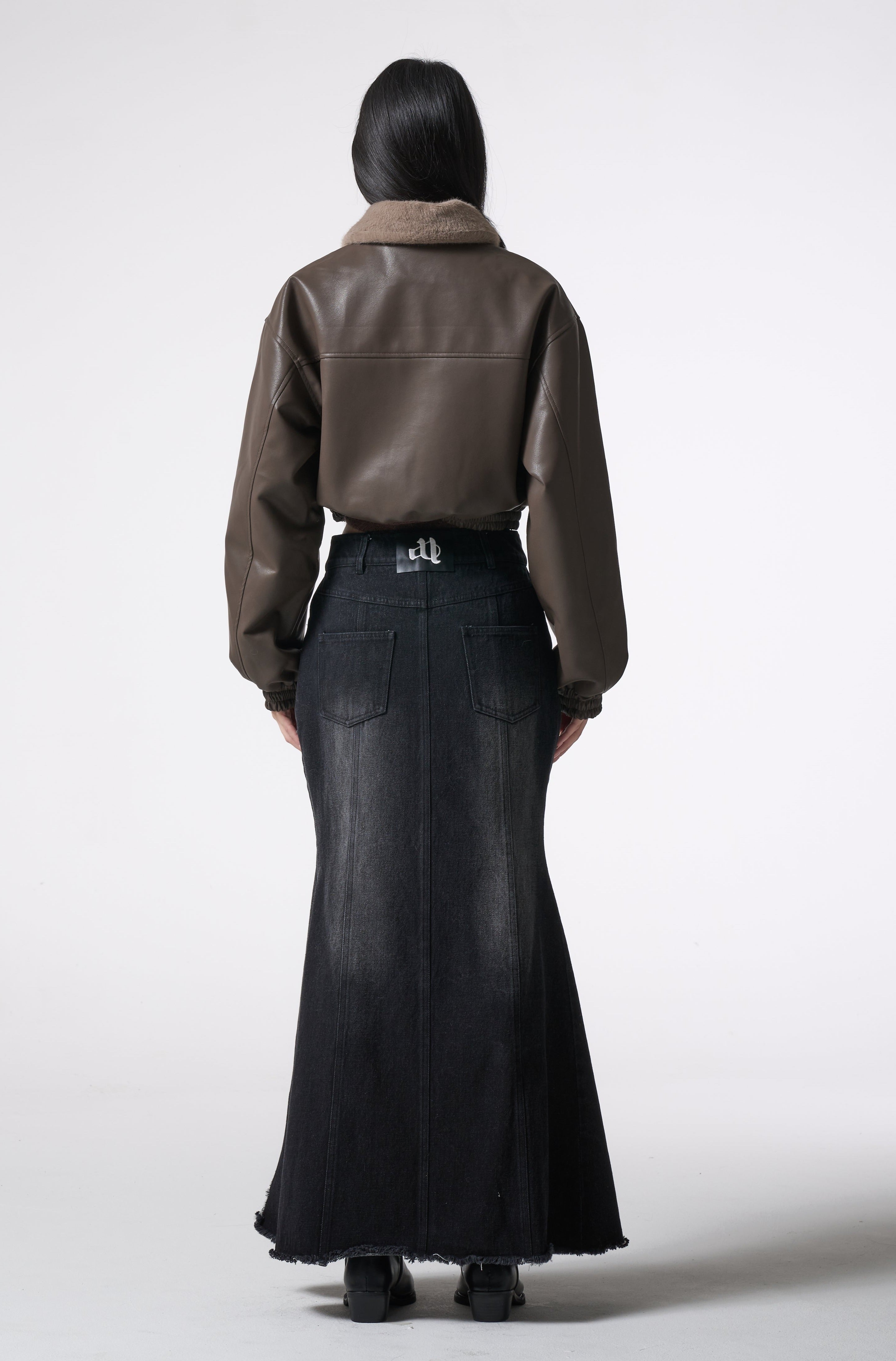 reversible leather fur outer