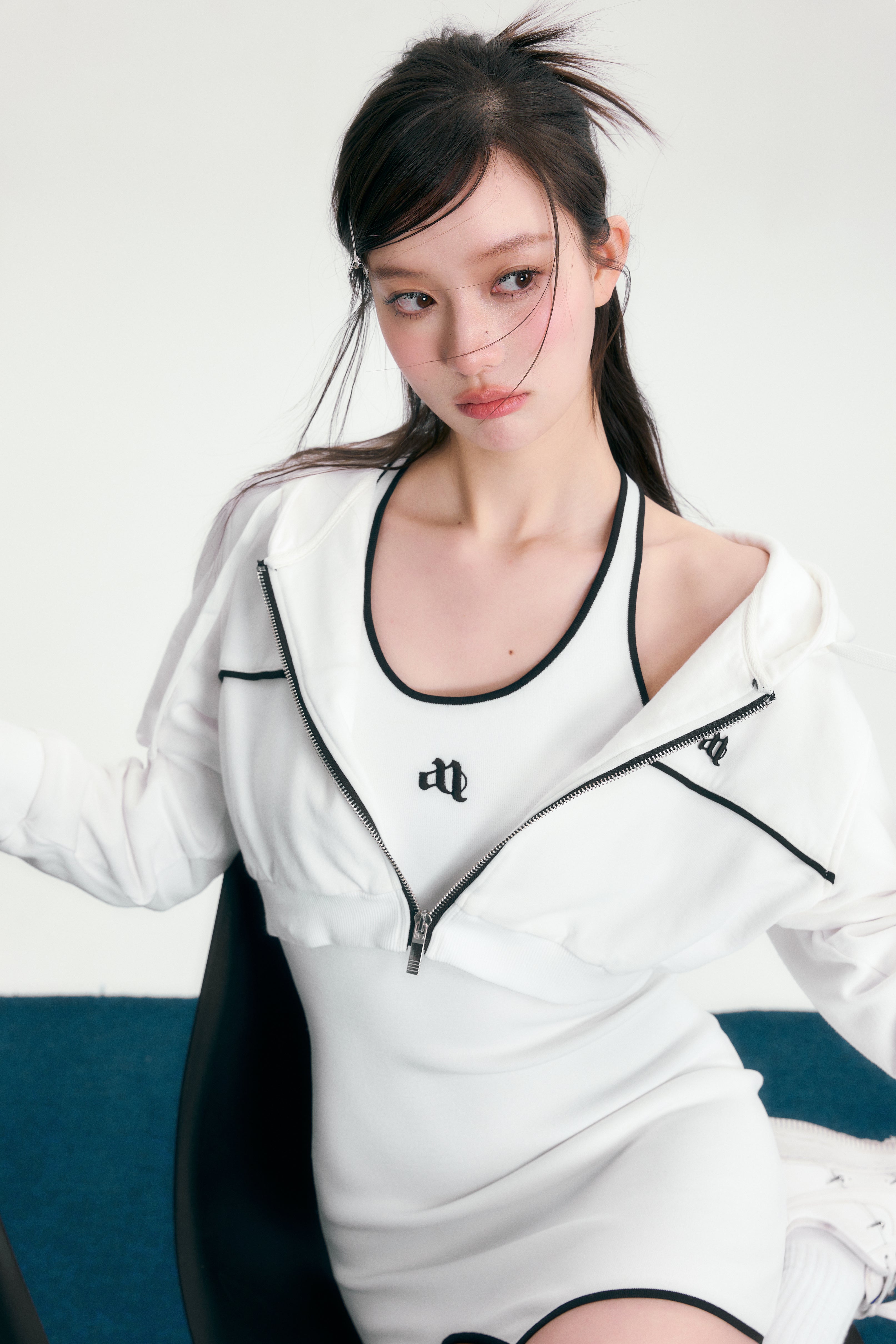 bi-color rib mini one-piece