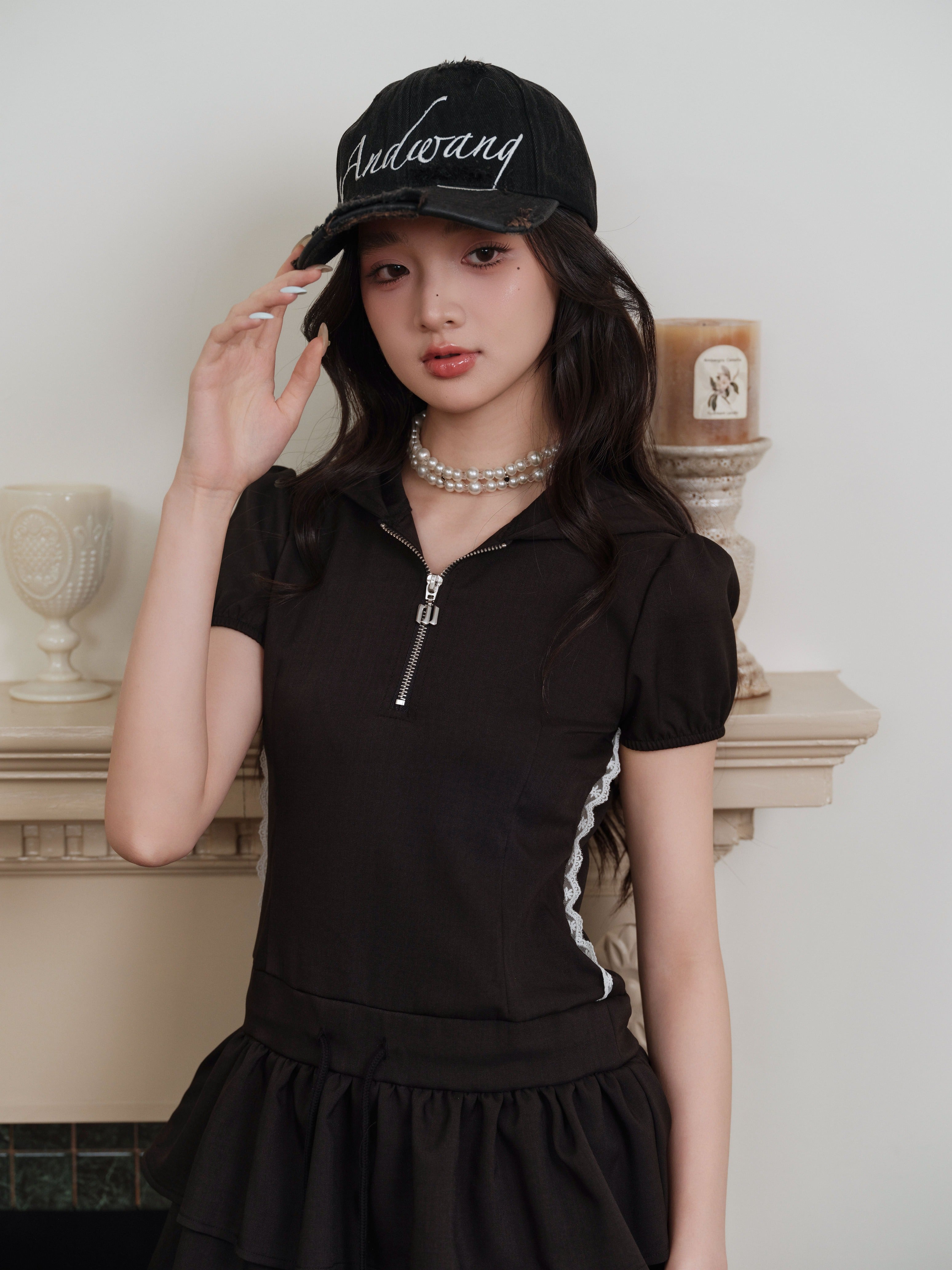 【オンライン限定商品】  andwang cap dameged 帽子