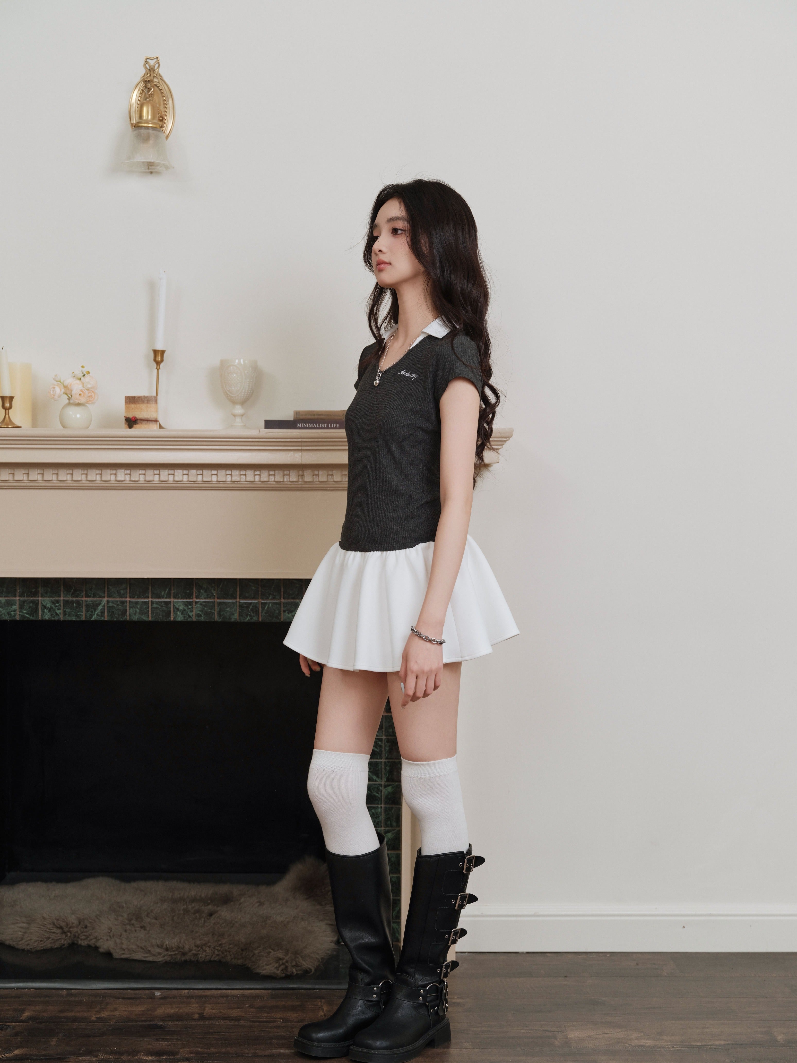 layered polo mini onepiece