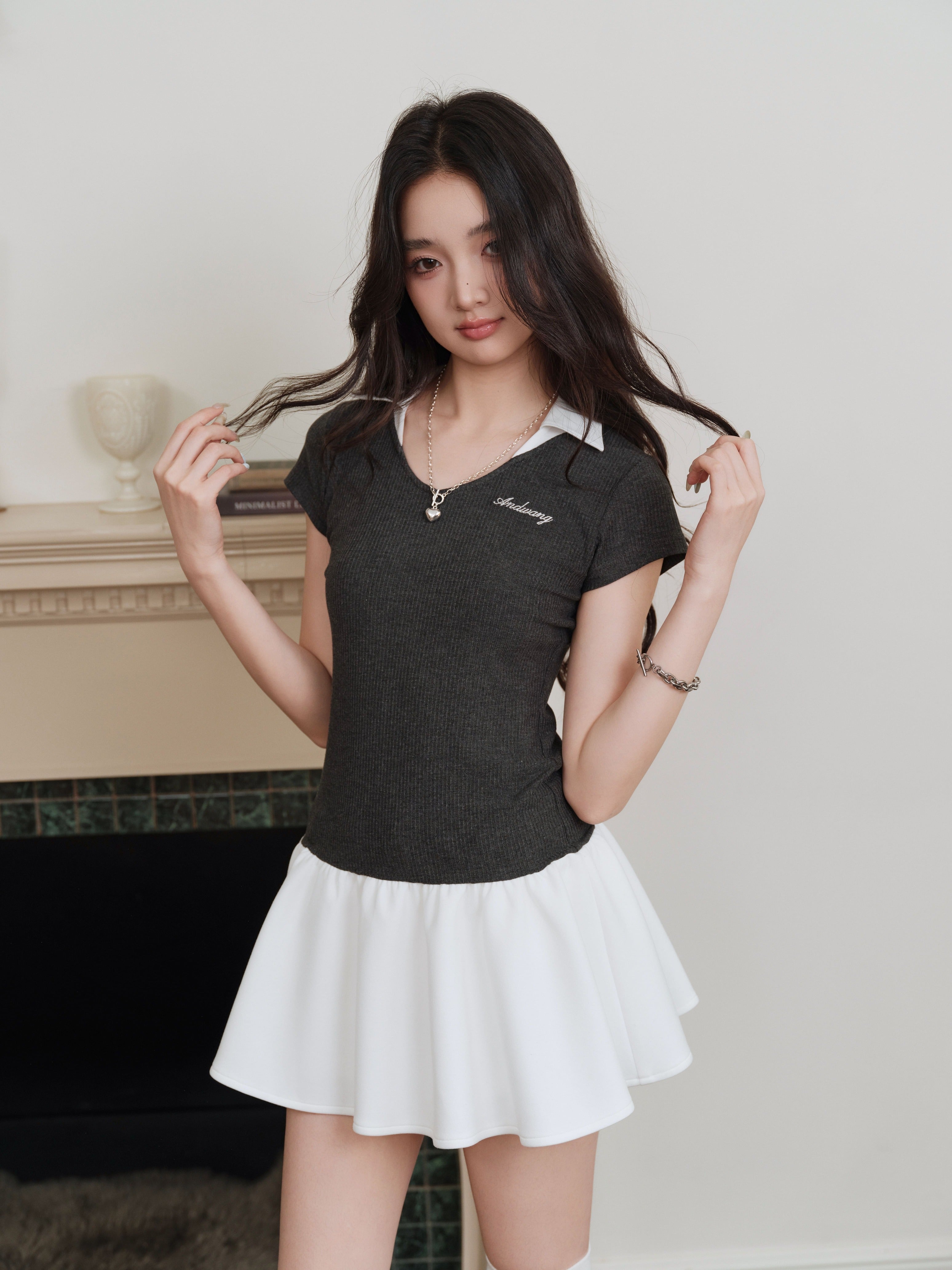 layered polo mini onepiece