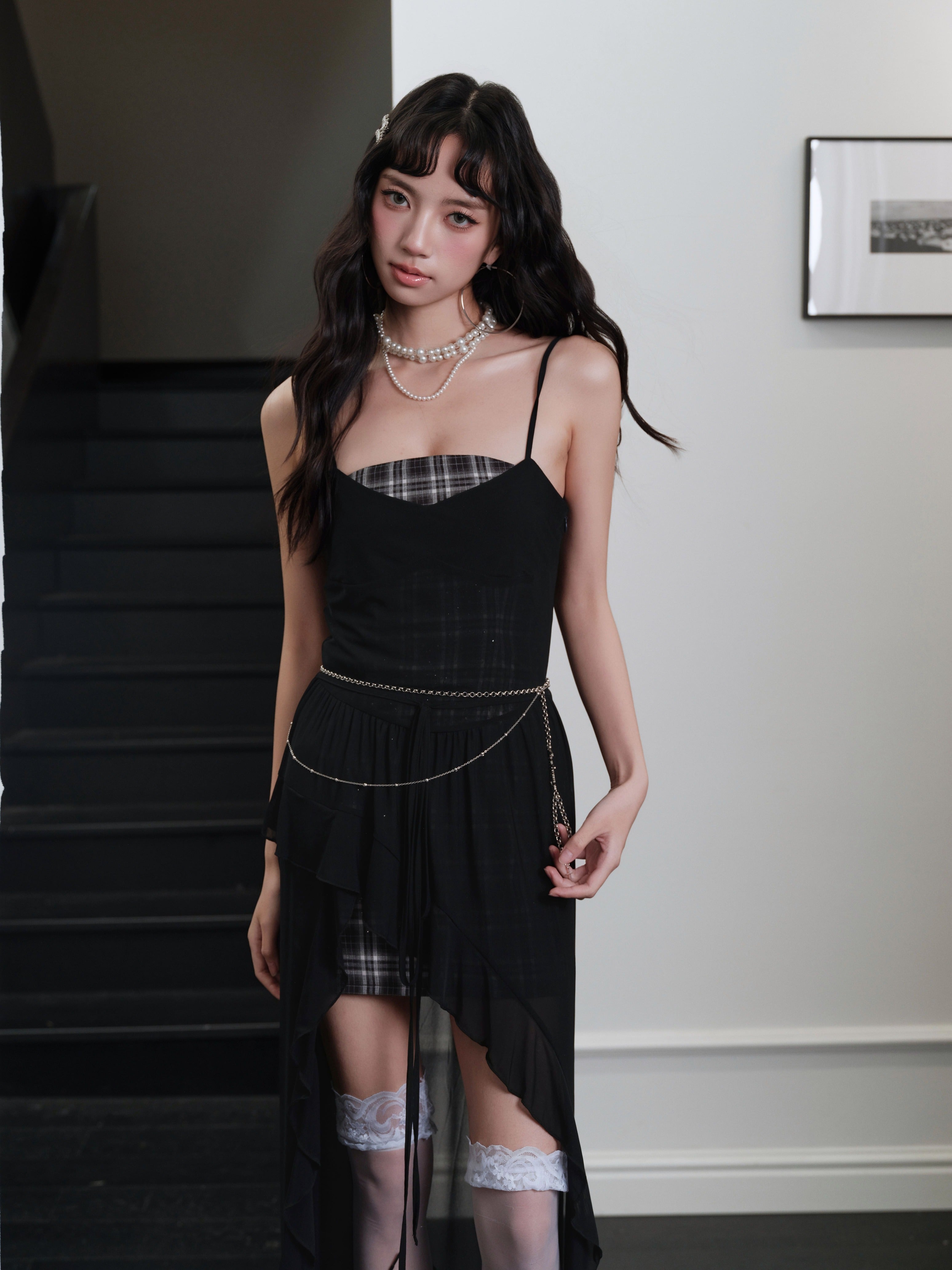 (pre) Long sheer dress set