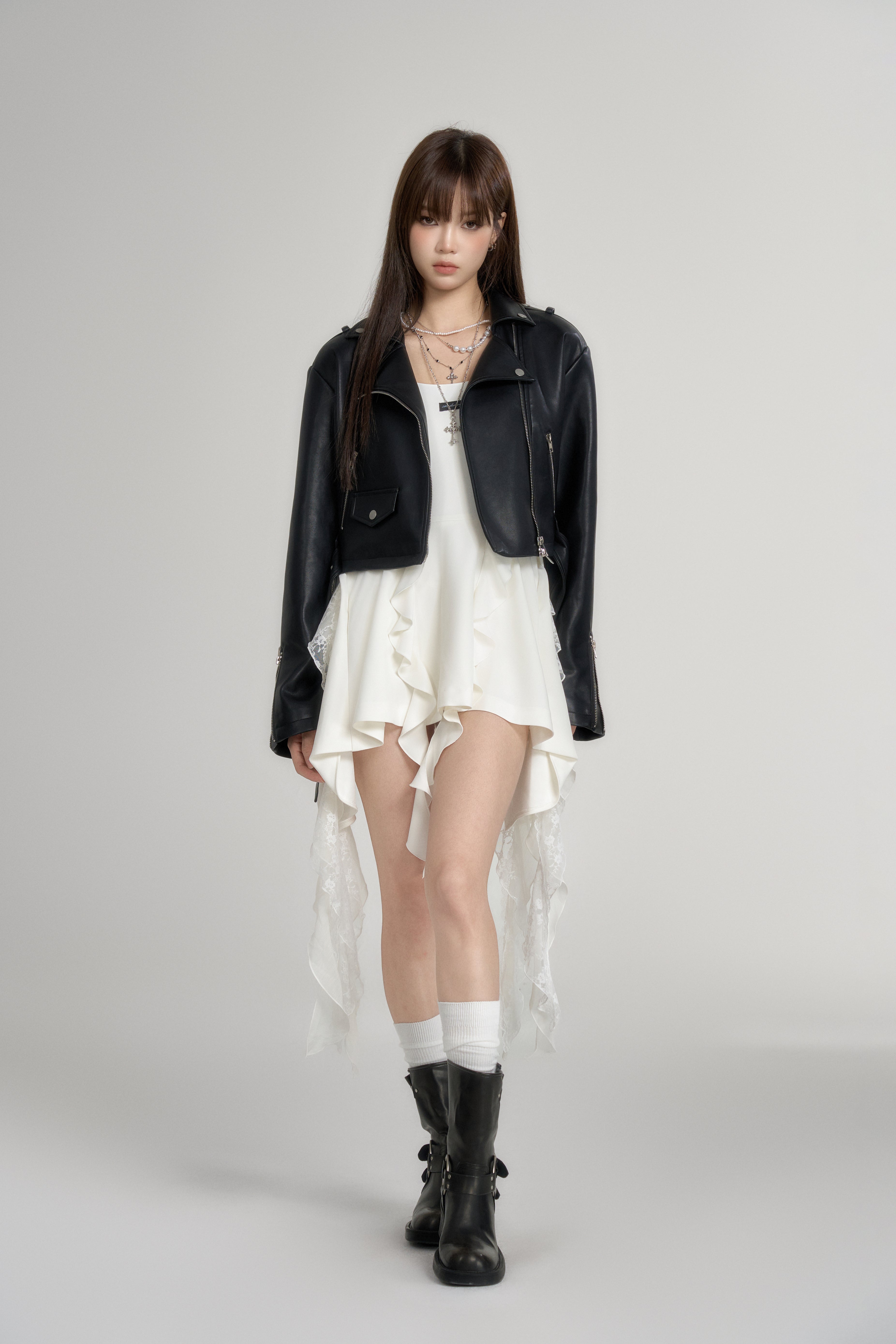 【完売商品】andwang AND logo leather jacket ANDWANG AND logo leather jacket 002（アンドワン andwang AND