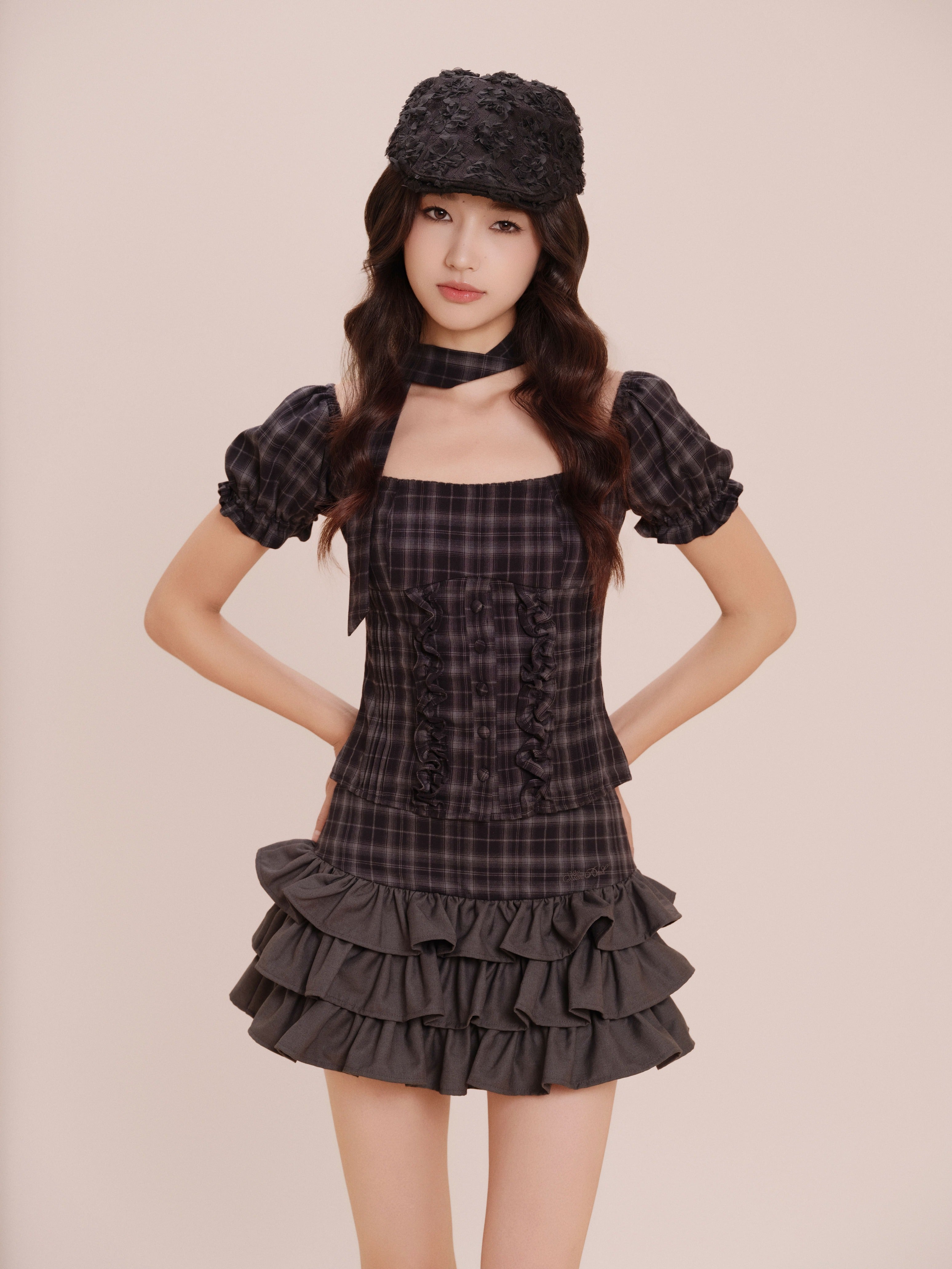 (pre) Romantic Tie Blouse