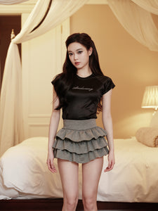 frill culotte mini skirt