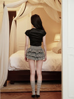 이미지를 갤러리 뷰어에 로드 , frill culotte mini skirt
