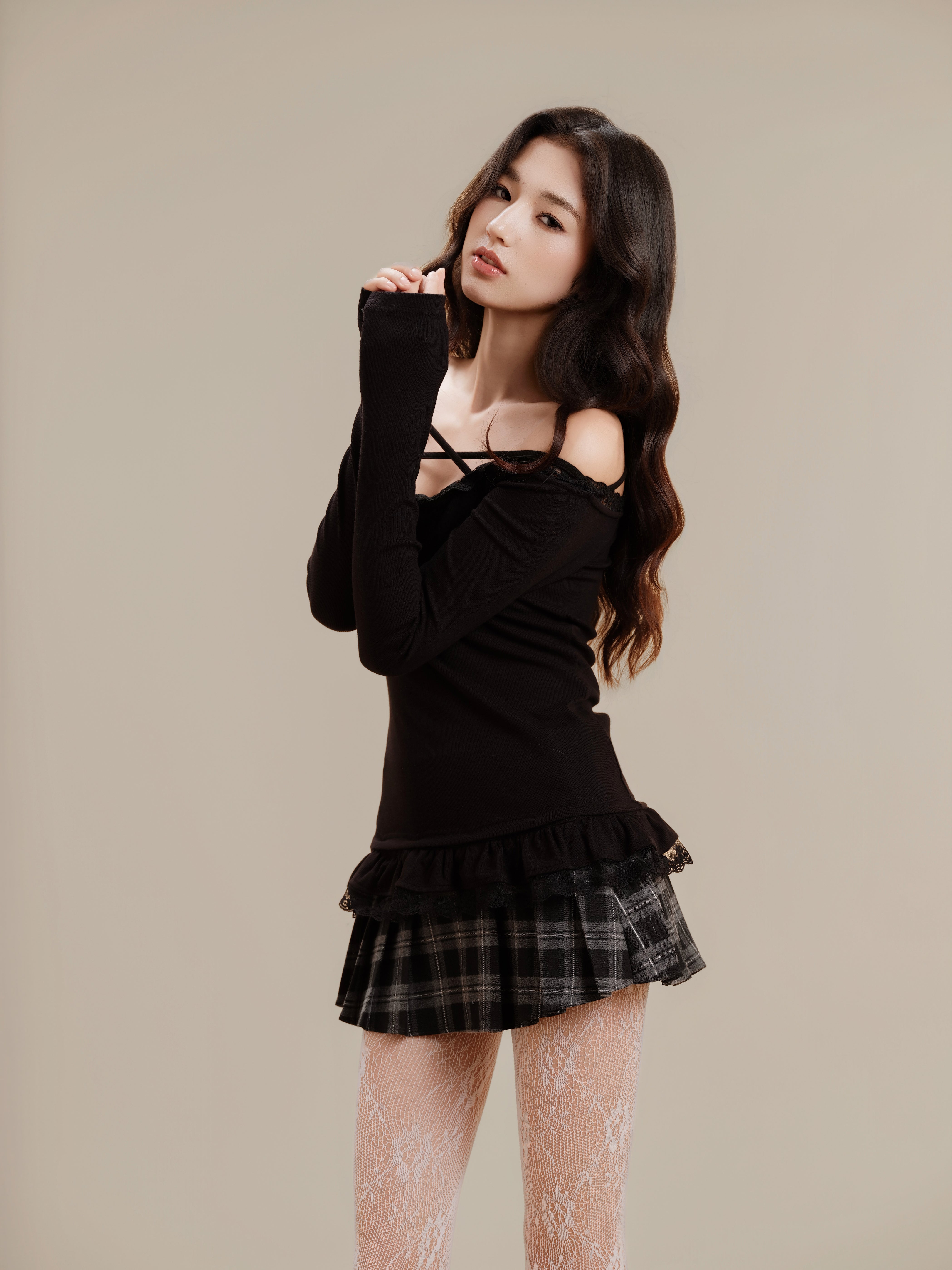 AND Garter mini skirt Mサイズ　andwang AND Garter mini skirt (black)
