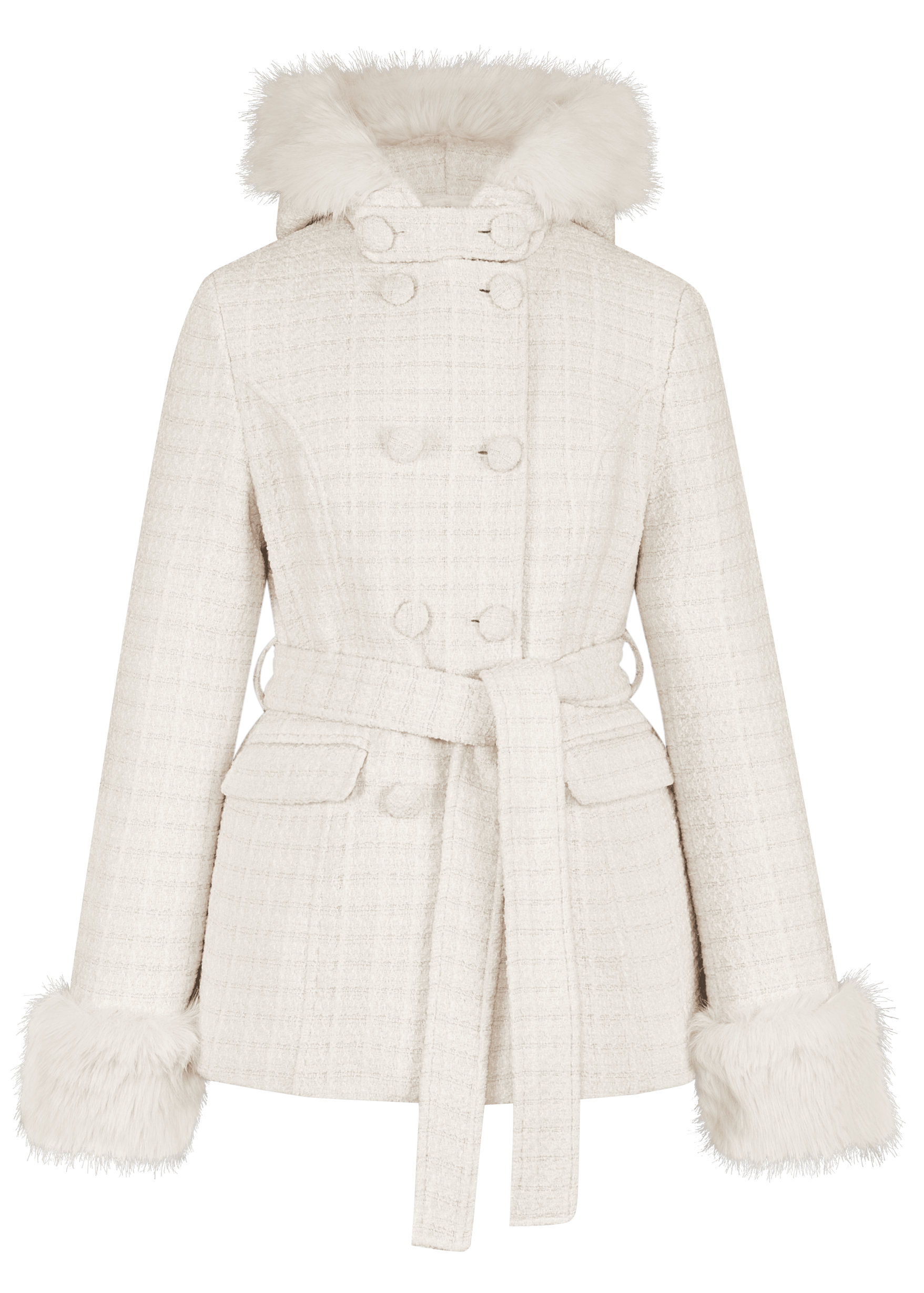 Twinkle Button Tweed Coat