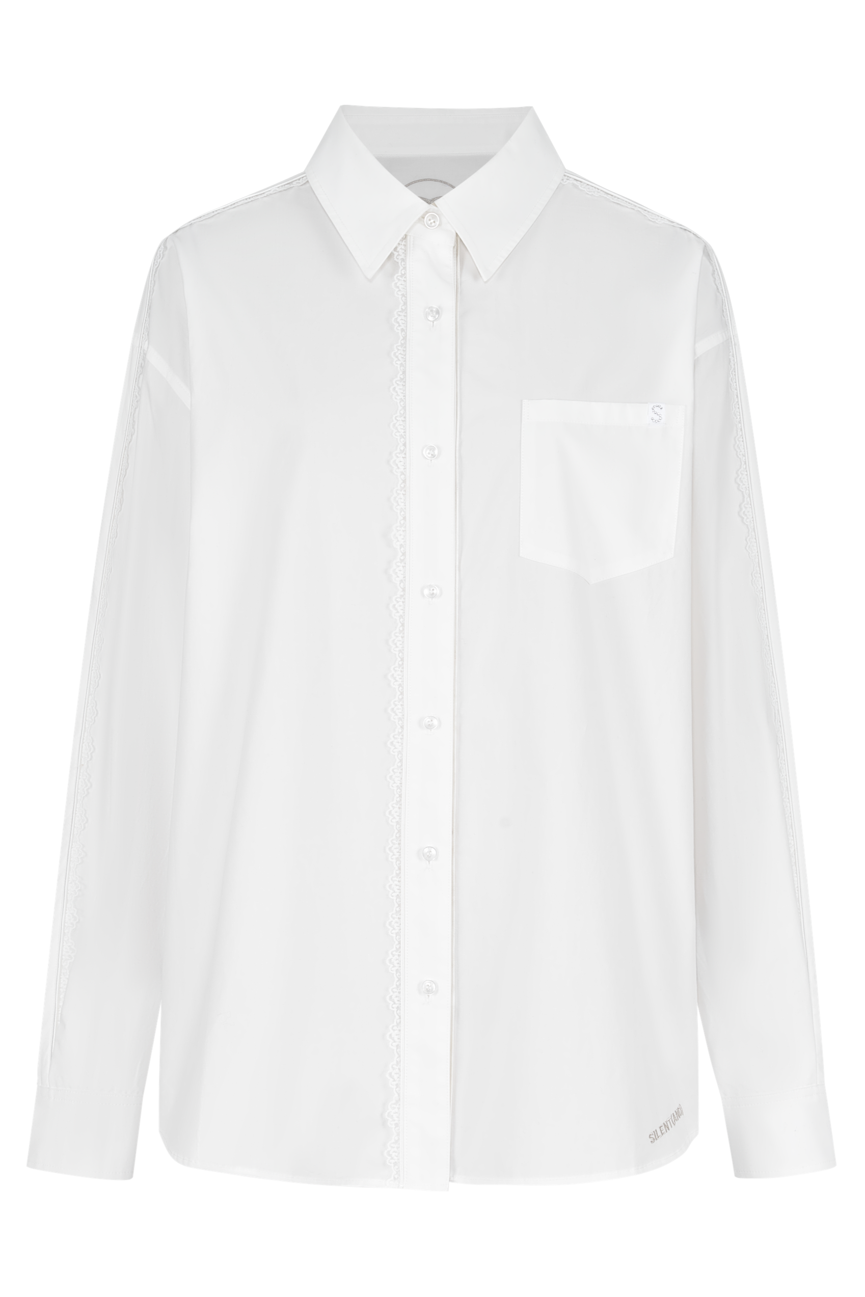 over cotton lace shirt