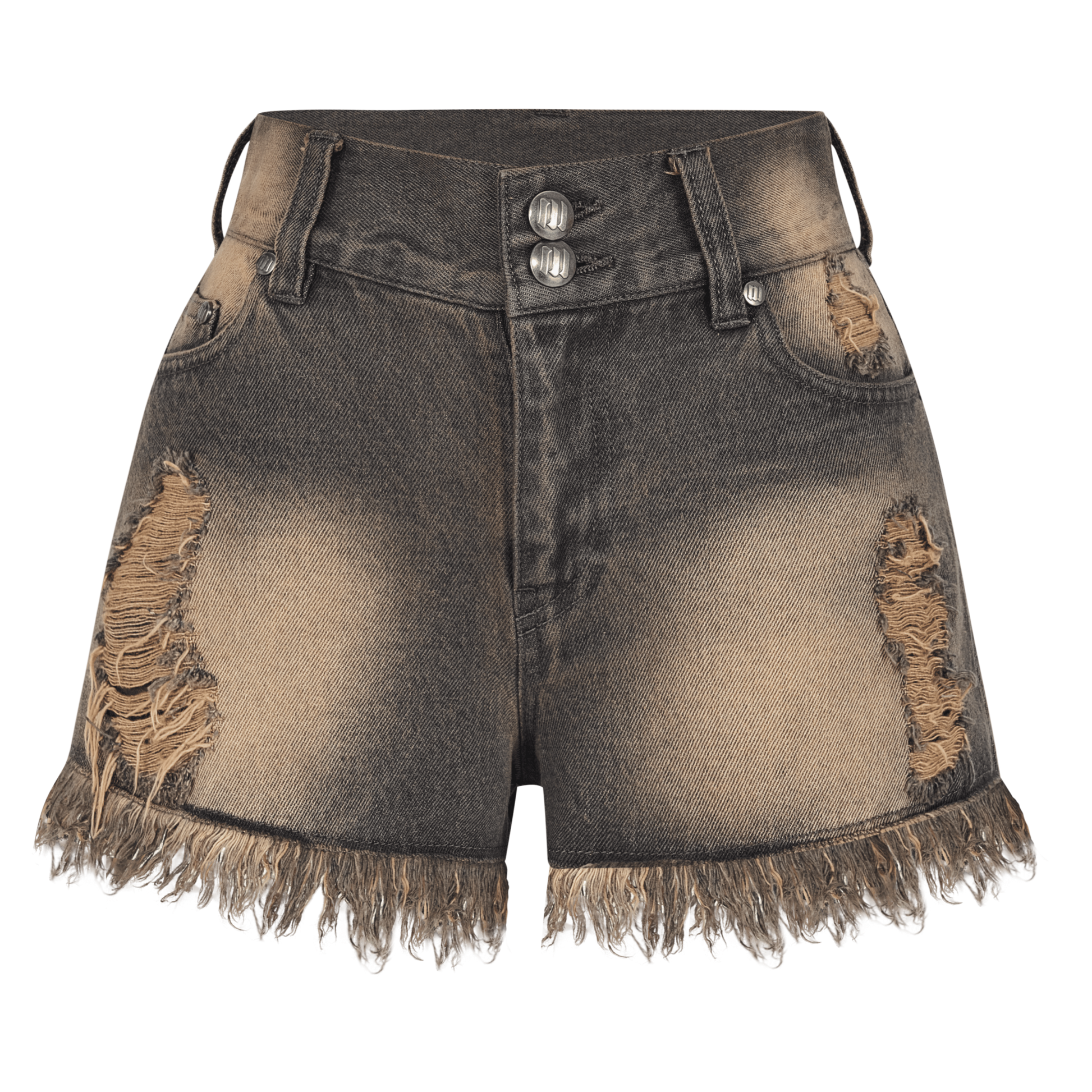 パンツ andwang fringe denim short pants fringe denim short pants