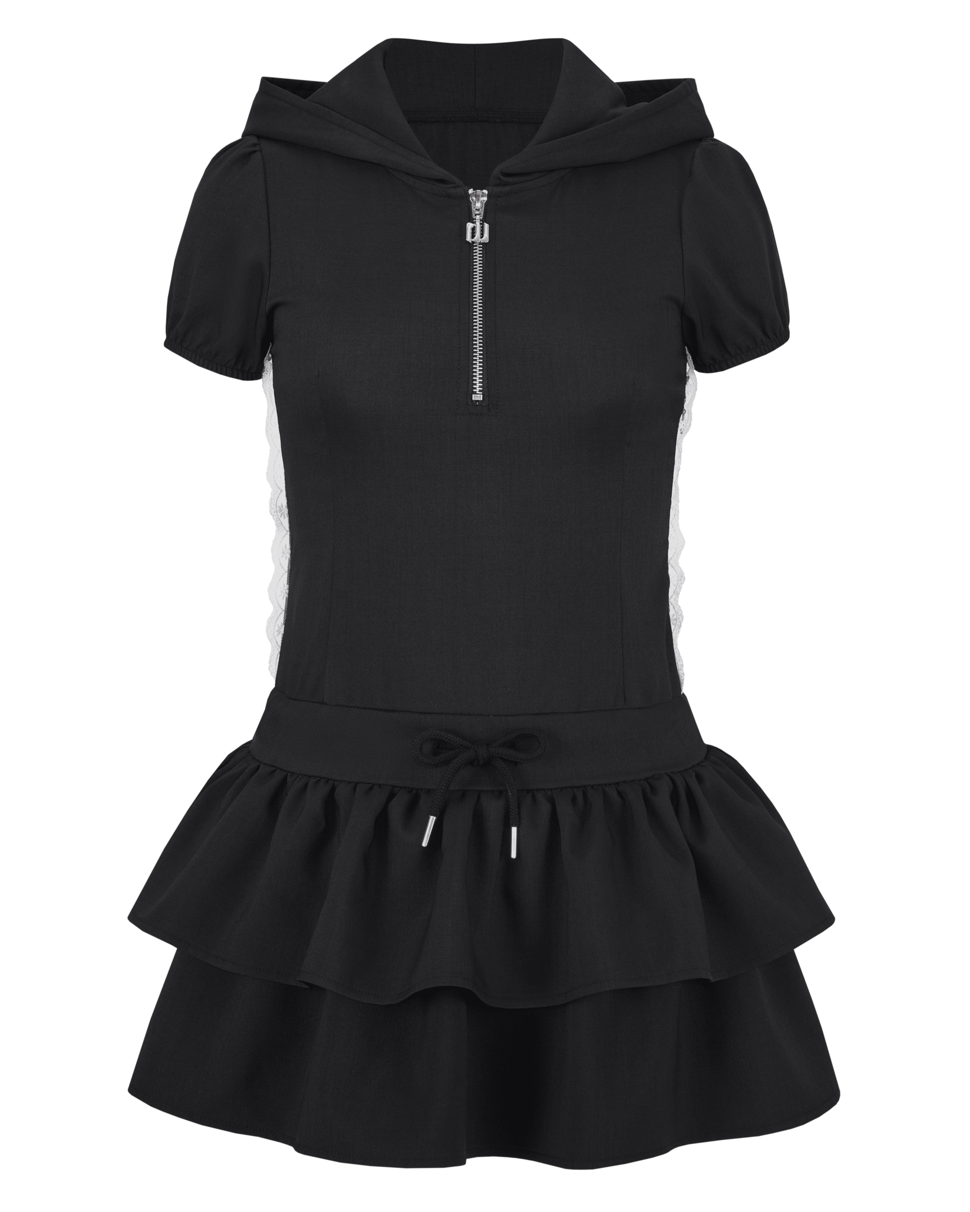 andwang double frill mini dressMサイズBLACK double frill mini dress