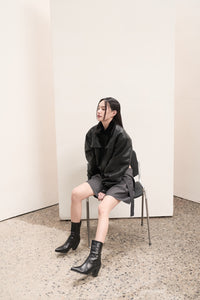 reversible leather fur outer