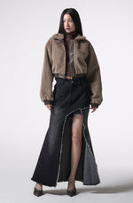 画像をギャラリービューアに読み込む, reversible leather fur outer
