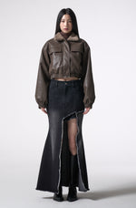 画像をギャラリービューアに読み込む, reversible leather fur outer
