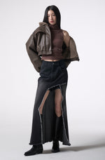 画像をギャラリービューアに読み込む, reversible leather fur outer
