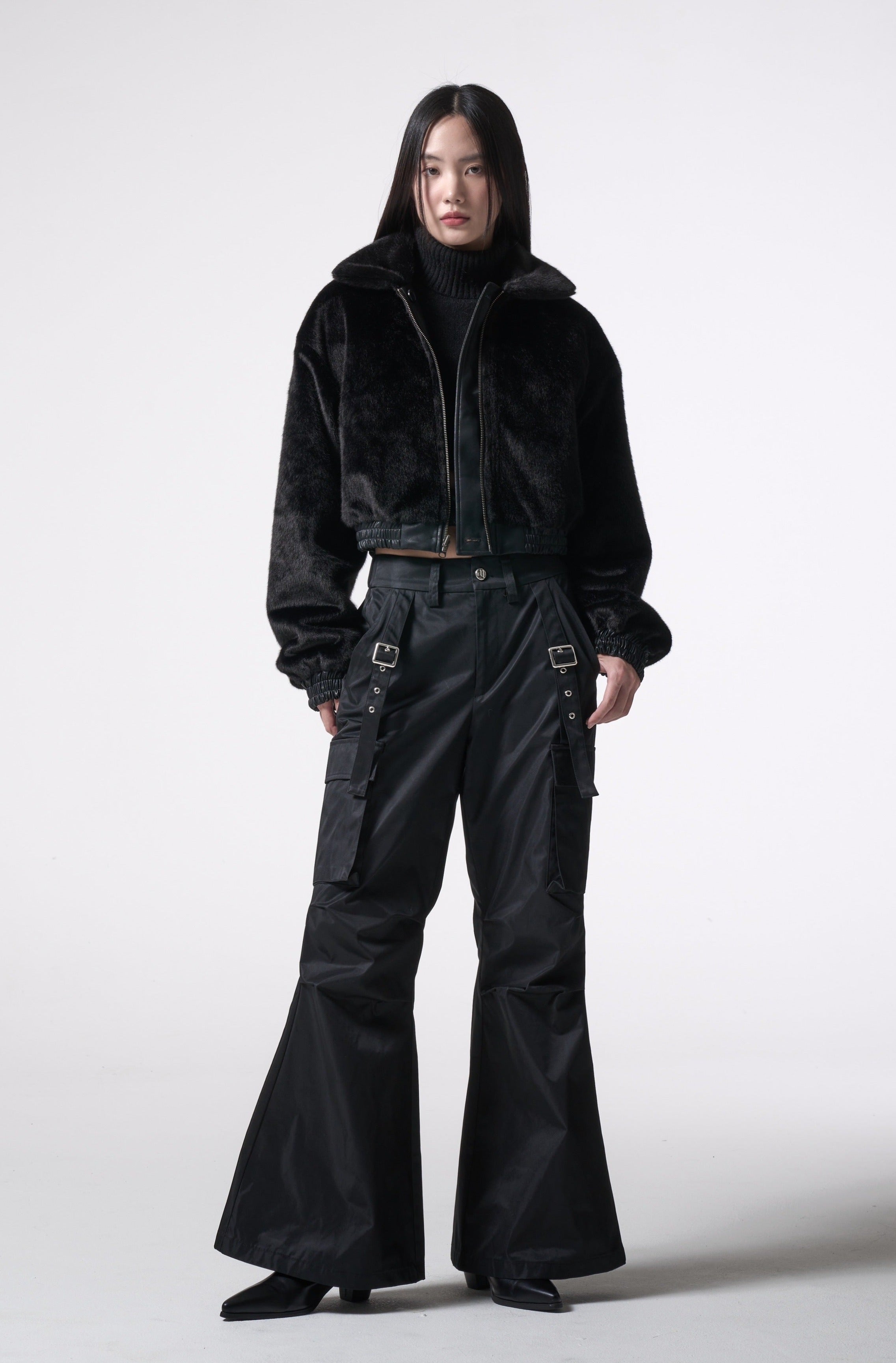reversible leather fur outer