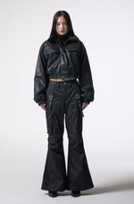 画像をギャラリービューアに読み込む, reversible leather fur outer
