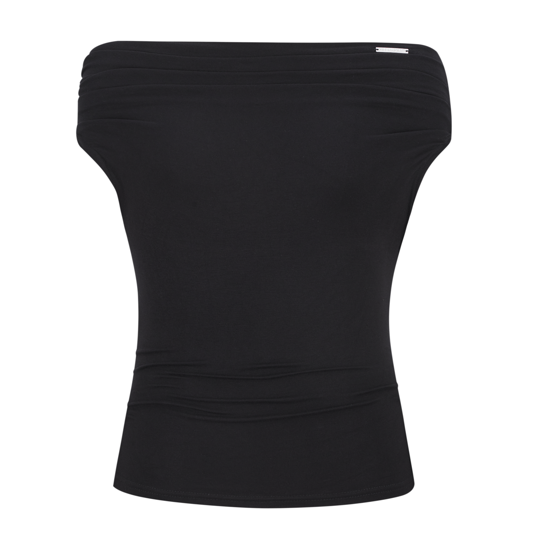 drape chiffon off-shoulder top