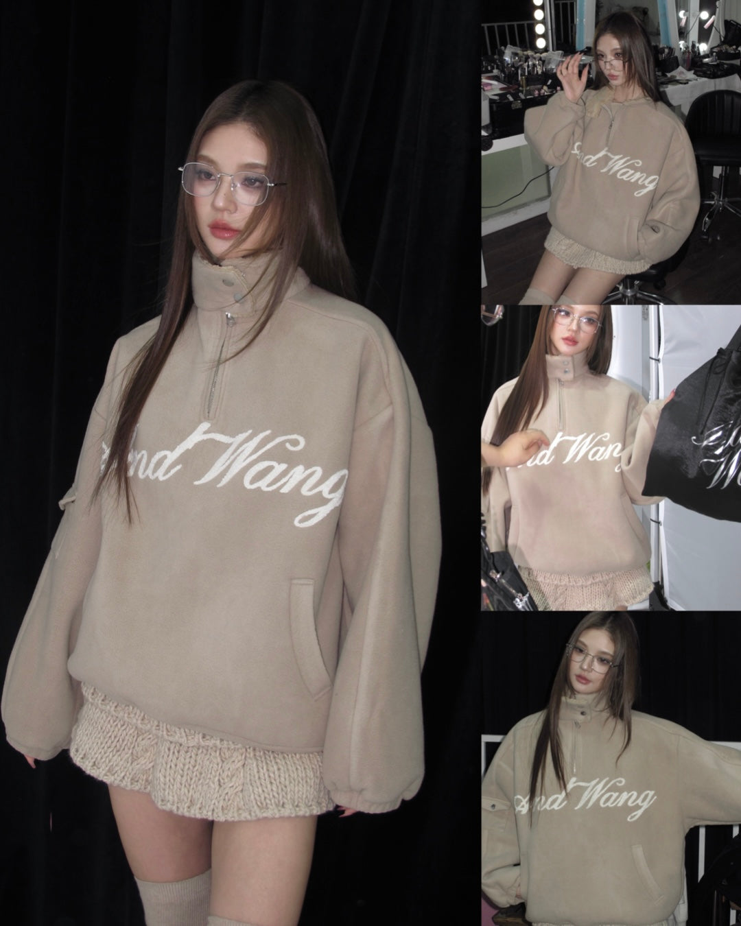 トップス andwang Fluffy fleece set(beige) 受注販売) Fluffy Fleece Set