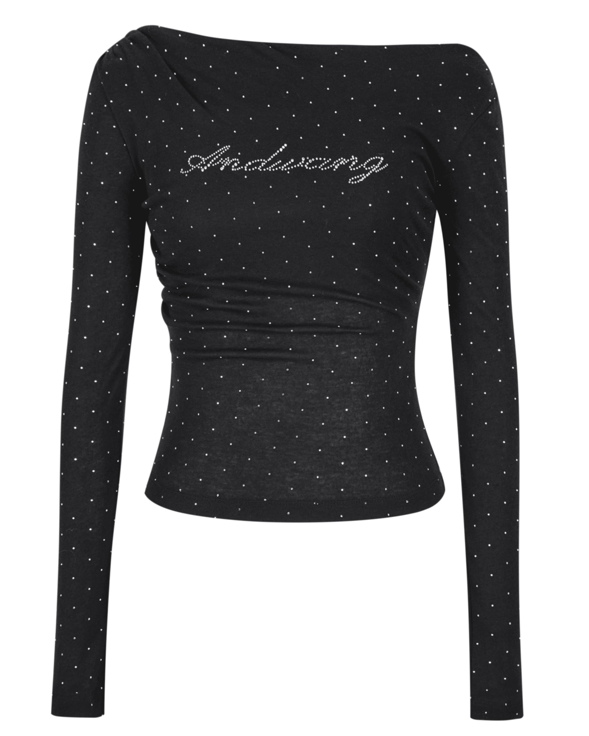 ANDWANG アンドオフショルダービジュートップス カットソー TOPS