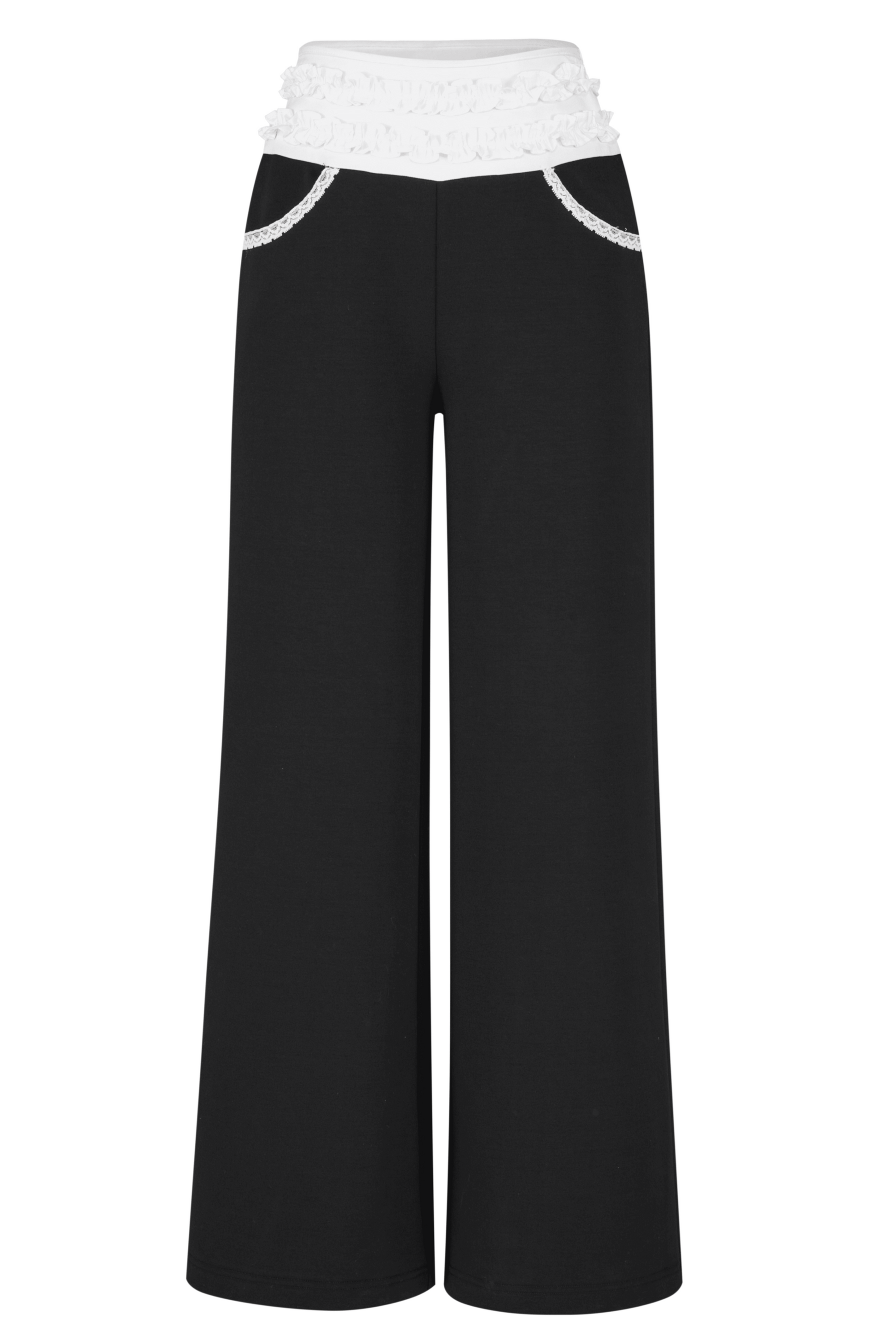 パンツ andwang Waist frill ribbon pants Waist frill ribbon pants