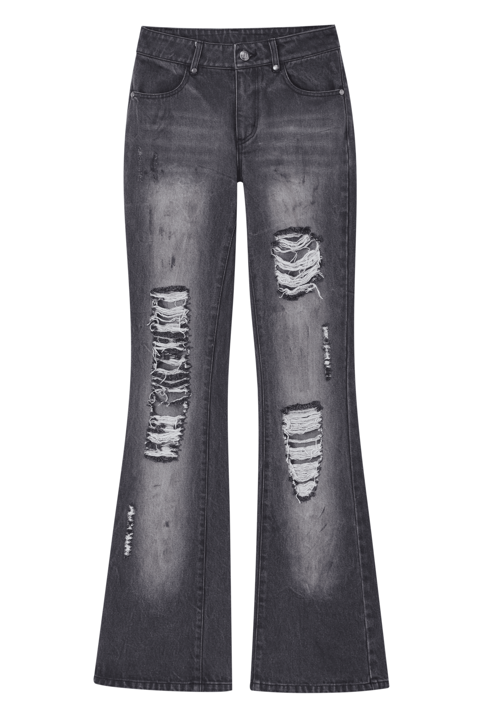Dameged wash denim pants