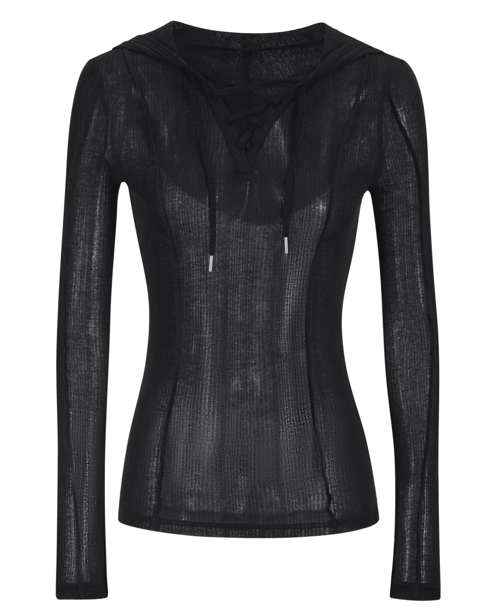 sheer ribbon loose tops