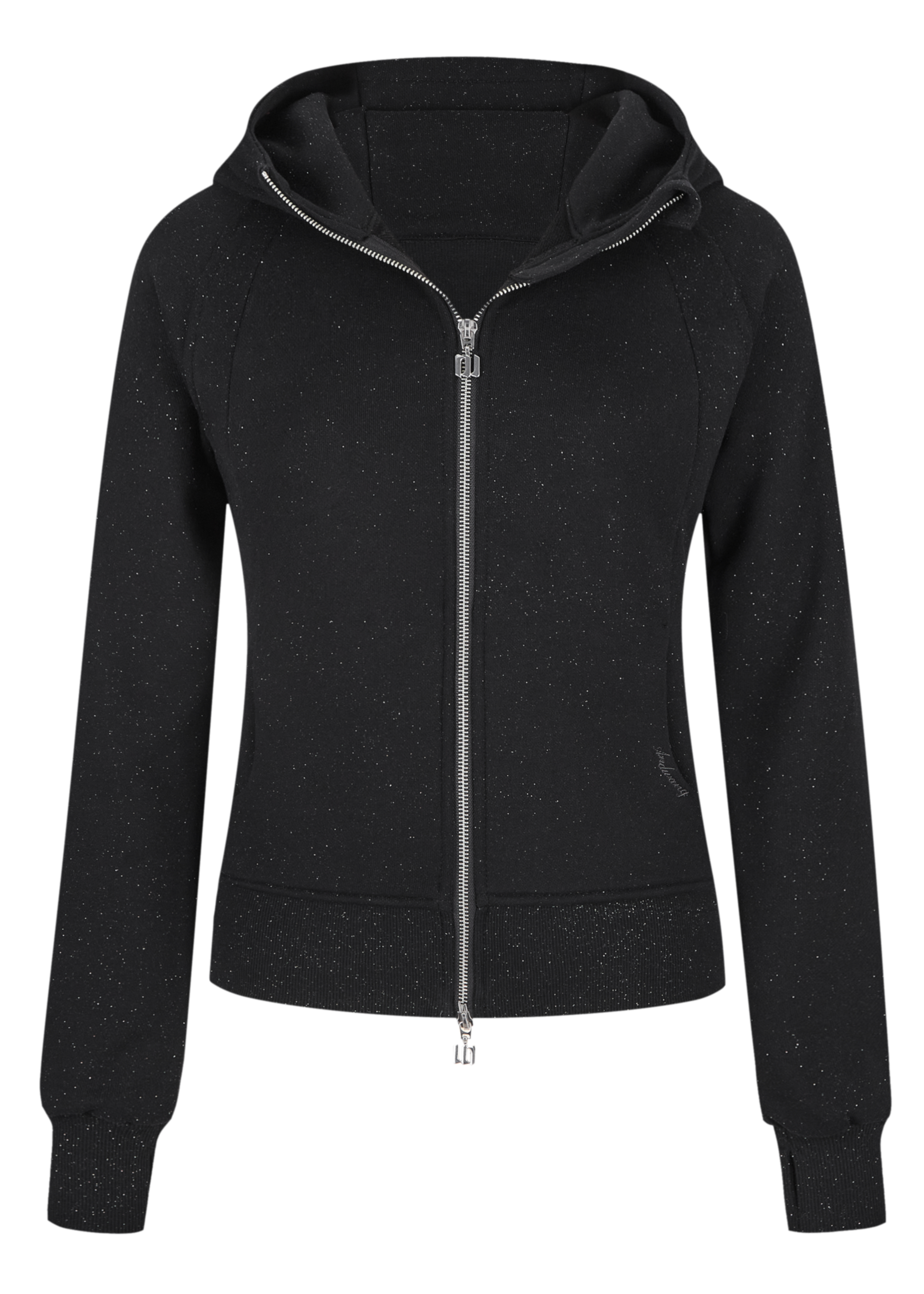 andwang Kirakira slim zip ブラック 001(S) Kirakira slim zip up (black)