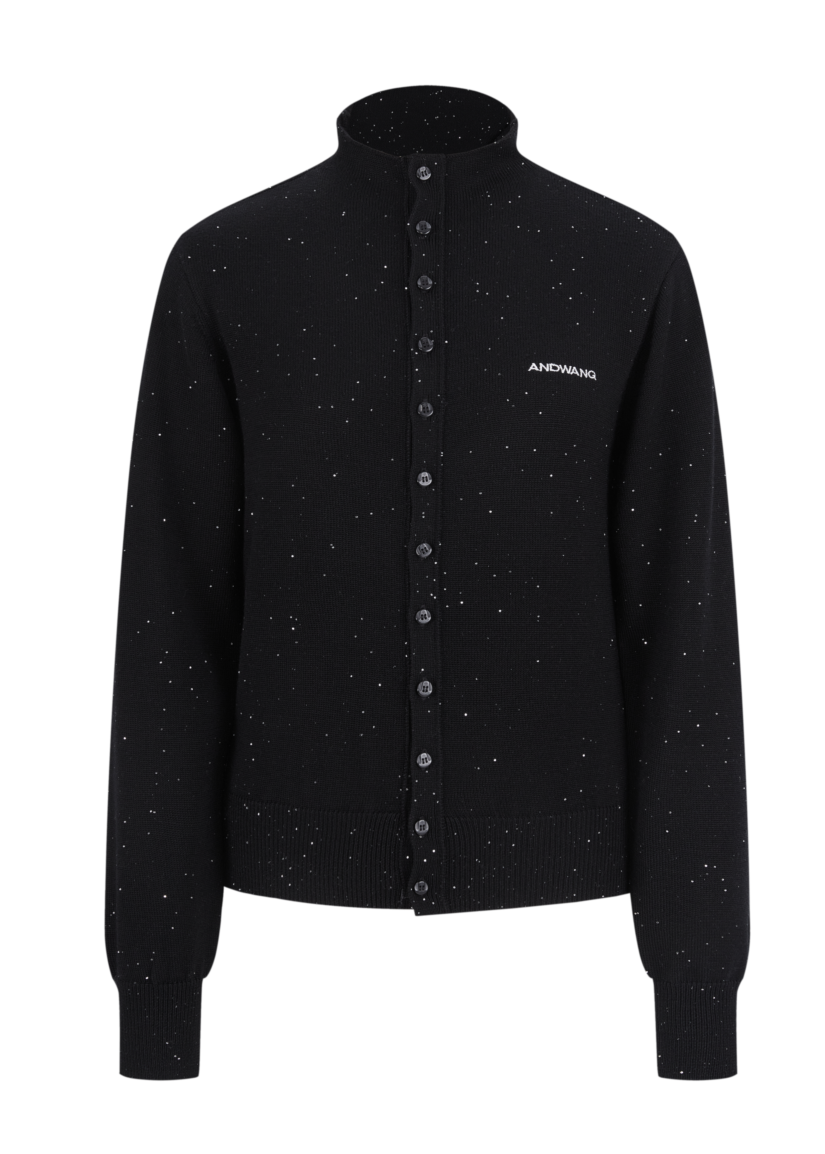 (pre:argyle) Classical high neck cardigan